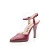 Pantofi eleganți decupați damă din piele naturală - 38175 Grena Box