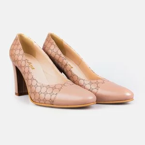 Pantofi  eleganti dama din piele naturala - 171 Cappuccino box