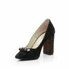 Pantofi eleganți damă din piele naturală - 1866 Negru Velur