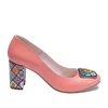 Pantofi eleganți damă din piele naturală - 187 Coral Box