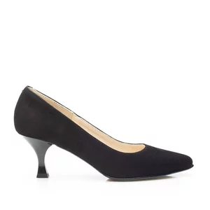 Pantofi eleganți dama din piele naturala - 21165 Negru Velur