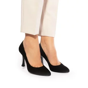 Pantofi eleganti dama din piele naturala - 21167 Negru Velur