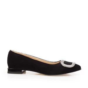 Pantofi eleganti dama din piele naturala - 21170 Negru Velur