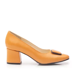 Pantofi eleganti dama din piele naturala - 2178 Mustar Box
