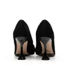 Pantofi eleganți damă din piele naturală - 2204 Negru Velur