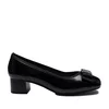Pantofi eleganți damă din piele naturală, Karisma - 4391 Negru Lac