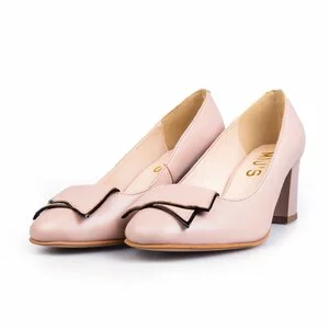 Pantofi eleganti dama din piele naturala  - 450 nude box
