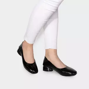 Pantofi eleganți damă din piele naturală - 5200 Negru Lac