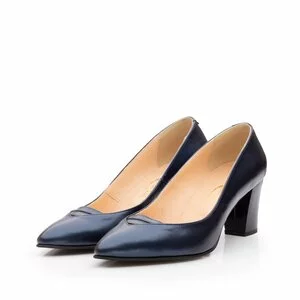Pantofi eleganti dama din piele naturala, Leofex- 844 Blue Box Sidefat