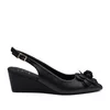 Pantofi eleganți decupați damă din piele naturală, Epica - 4395 Negru Box