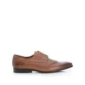 Pantofi eleganti barbati din piele naturala, Leofex - 780 cognac box