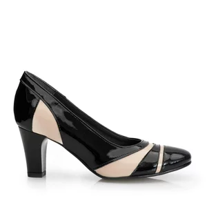 Pantofi eleganti dama din piele naturala -18 negru lac