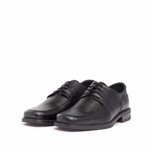 Pantofi eleganti din piele naturala cu varf patrat - 124 negru box