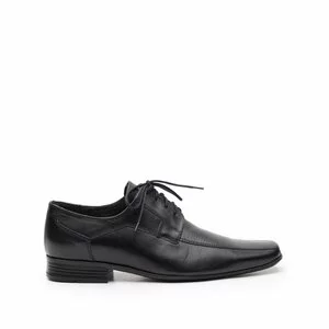 Pantofi eleganti din piele naturala cu varf patrat - 410 negru