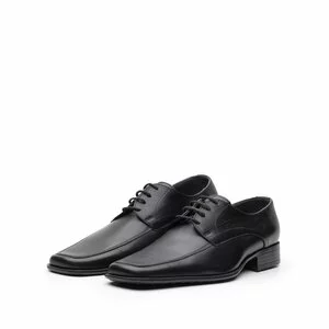 Pantofi eleganti din piele naturala cu varf patrat, Leofex - Mostra Carl 2 negru box