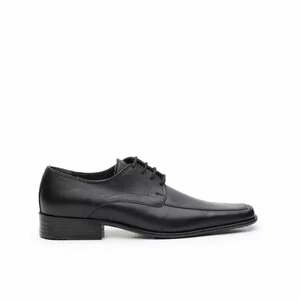 Pantofi eleganti din piele naturala cu varf patrat, Leofex - Mostra Carl 2 negru box