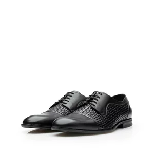 Pantofi eleganti barbati din piele naturala Leofex - 525 Negru Box