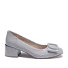 Pantofi eleganți perforați damă din piele naturală - 4398 Taupe Box Perforat
