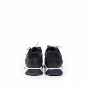 Pantofi sport barbati din piele naturala, Leofex - 670 Blue Box Velur Mash