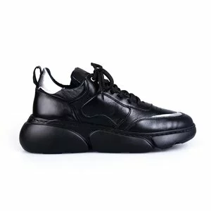 Pantofi sport dama din piele naturala, Leofex- 239 Negru box