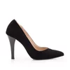 Pantofi stiletto dama din piele naturala - 32175 Negru velur
