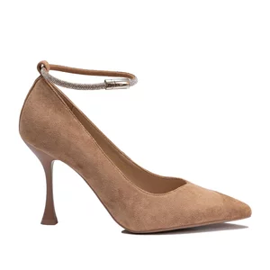 Pantofi stiletto damă, Epica - 4390 Cappuccino Textil