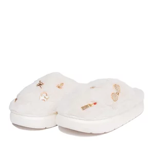 Papuci de casă damă, Filippo  - 3601 Alb