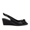 Pantofi eleganți decupați damă din piele naturală, Epica - 4395 Negru Box