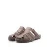 Saboti barbati din piele naturala, Leofex- 142 taupe box