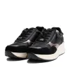 Sneakers damă din piele naturală - 3500 Negru Box Velur