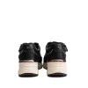 Sneakers damă din piele naturală - 3500 Negru Box Velur