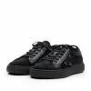Sneakers damă din piele naturală, Leofex - 309 negru velur+box