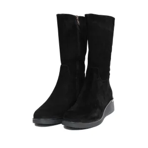 Cizme damă din piele naturală  - 3308 Negru velur