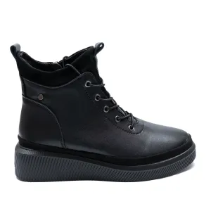 Ghete damă din piele naturală - 3300 Negru Box