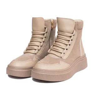 Ghete damă din piele naturală - 3307 Taupe Închis Box