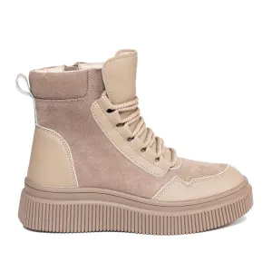 Ghete damă din piele naturală - 3307 Taupe Închis Box