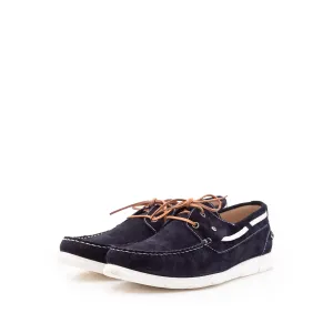 Mocasini barbati din piele naturala, Leofex - 895 Blue Velur