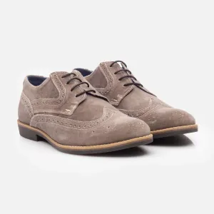 Pantofi casual bărbați din piele naturală - 3113 Taupe Velur
