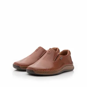 Pantofi casual barbati din piele naturala, Leofex - 919 cognac box