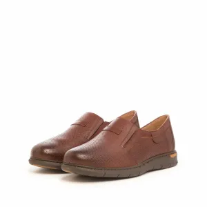 Pantofi casual bărbați din piele naturalăa, Leofex - 623 Red wood box
