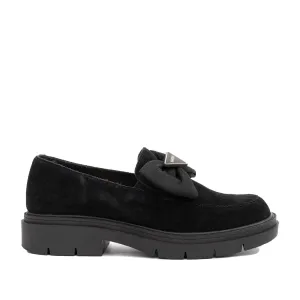 Pantofi casual damă din piele naturală, Karisma - 4426 Negru velur