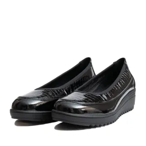 Pantofi casual damă din piele naturală, Karisma - 4428 Negru Naplac