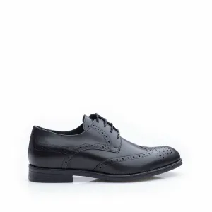 Pantofi eleganti barbati din piele naturala, Leofex - 516 Negru Box