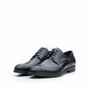 Pantofi eleganti barbati din piele naturala, Leofex - 516 Negru Box