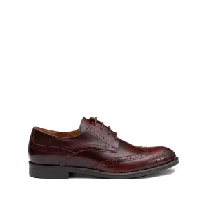 Pantofi eleganţi bărbaţi din piele naturală, Leofex - 516 Vișiniu Box