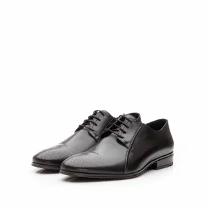 Pantofi eleganti barbati din piele naturala,Leofex - 743* negru box perforat