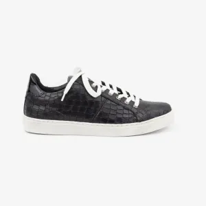 Pantofi sport dama din piele naturala, Leofex - 498 Negru box