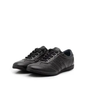 Pantofi sport dama din piele naturala, Leofex - 552 Negru Box