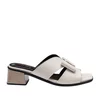 Saboți damă din piele naturală, Pass Collection - 4041 Crem Box