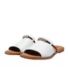 Saboți damă din piele naturală - 4042 Alb Box
